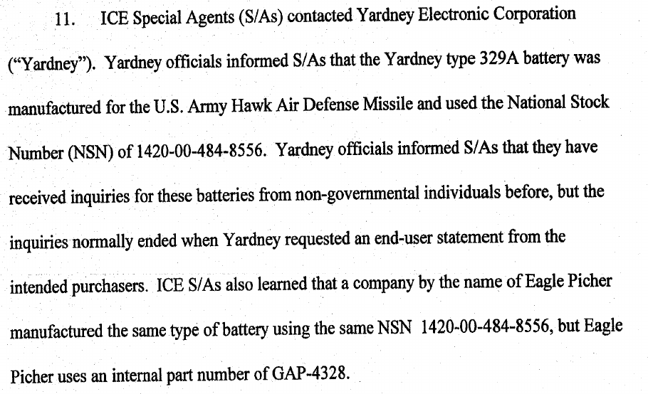 Source exhibit: Charging affidavit: paragraph 11