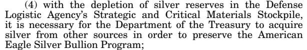 Support of American Eagle Silver Bullion Program Act /116 Stat. 736 / preserved original enacted statute page