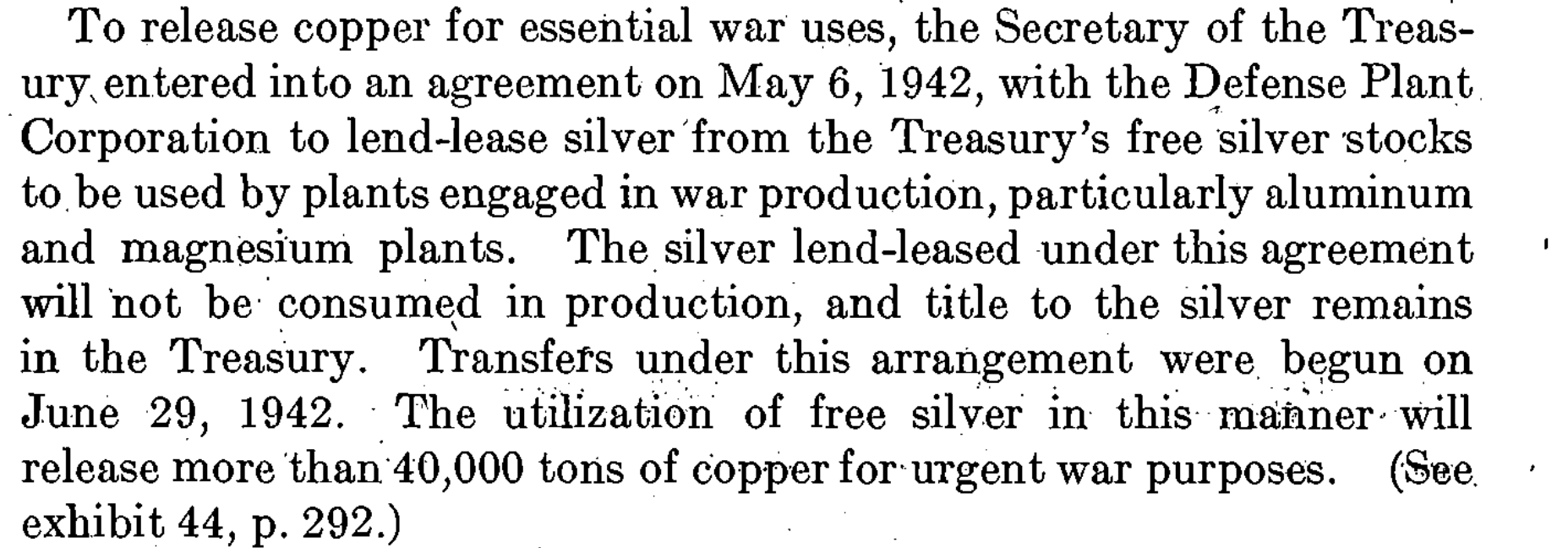 Treasury loan terms: retained ownership and recoverable use / 1942 annualreport,p 45