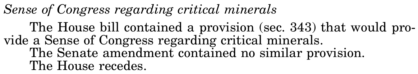 Source exhibit: Conference report: critical-minerals provision