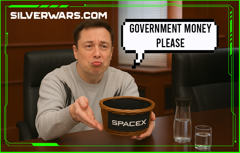 Another Elon Rocket Blows Up — and He’s Still Burning Through Our Silver