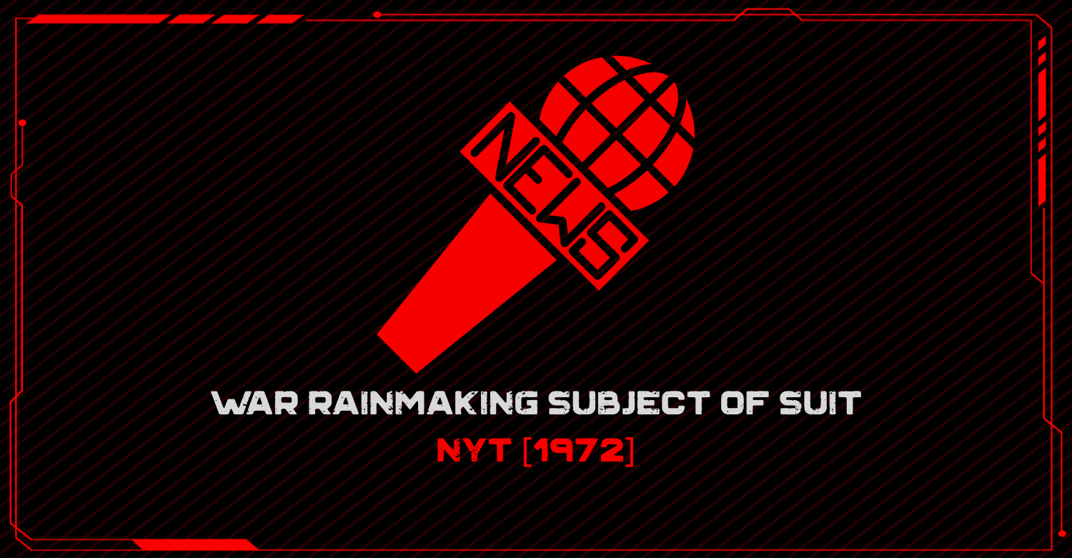 War Rainmaking Subject of Suit - NYT [1972]