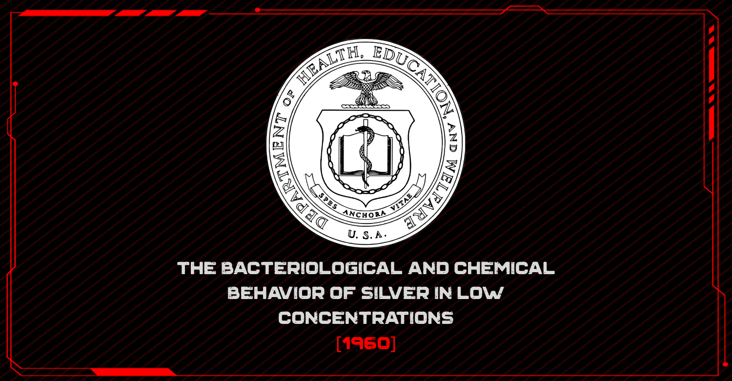 The Bacteriological and Chemical Behavior of Silver in Low Concentrations [1960]