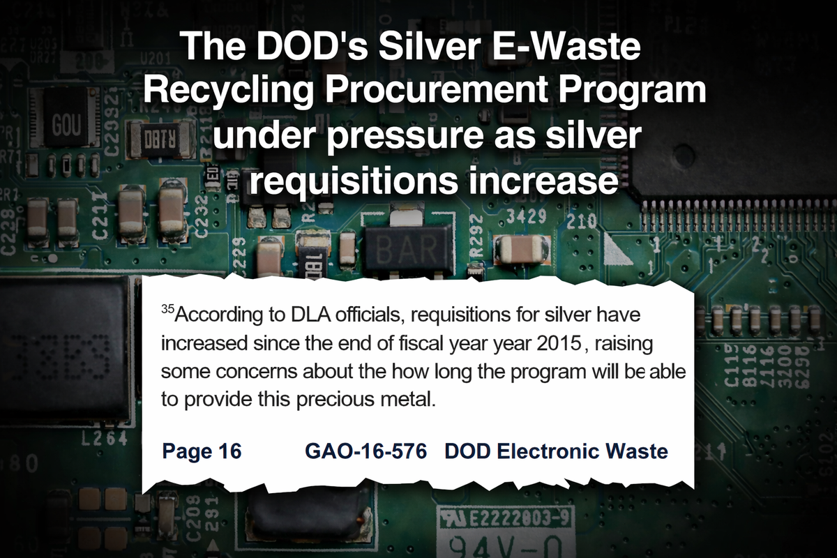 U.S. Government Accountability Office Report to Congressional Committees DOD Electronic Waste [June 2016]